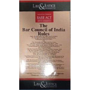 Law & Justice Publishing Co's The Bar Council of India Rules Bare Act 2024